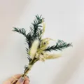 Mini dried flower bouquet detail view, exquisite natural botanical decor for gifts. - Dried Flower Bouquet (XH115)