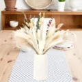 Dried pampas grass bouquet white ceramic vase home decor natural floral arrangement aesthetic styling - Dried Flower Bouquet (HS210)