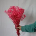 Vibrant pink preserved gypsophila dried flower bouquet for home decor and romantic gifts. - Deep Pink