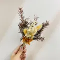 Mini dried flower bouquet detail shot, perfect for car decor, gift box, or wedding party. - XH48