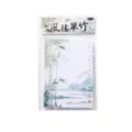 Chinese style ink bamboo sticky notes memo pad 80 sheets cute journaling stationery paper - Wind Shaking Emerald Bamboo