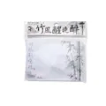 Mommo Chinese ink style bamboo memo pad, 80 sheets non-sticky stationery paper for journaling. - Bamboo Wind Awakening Late Drunkenness