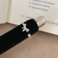 Korean minimalist colorful zircon open ring stackable silver jewelry for women daily wear - Pink Blue Bowknot