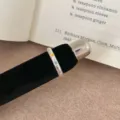 Anillo de plata coreano con circón azul y estrella amarilla, joya apilable elegante. - Strass Azul Luna Amarilla
