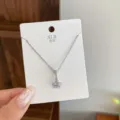 Silver planet pendant necklace with delicate chain, minimalist daily commuting jewelry piece. - TXL98 Rhinestone Star Planet Necklace