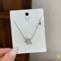 Silver star pendant necklace, minimalist daily commuting accessory, elegant minimalist silver jewelry. - TXL111 Hollow Star Necklace