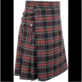 Men's Scottish Tartan Utility Kilt Traditional Plaid Pleated Cargo Skirt Stylish - S / Red