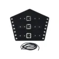 Middeleeuwse lederen armband zwart punk polsband met gespen van metaal en koord voor man. - Enkele Polsbeschermer / Zwart