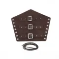 Middeleeuws heren leren polsband punk armband bruin steampunk handschoen met metalen gespen - Enkele Polsbeschermer / Bruin