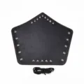 Middeleeuwse heren lederen polsband punk bracer ridder cosplay kostuum accessoire zwart - Enkele Polsbeschermer / Zwart