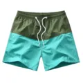 Short de Bain Homme Bloc de Couleur Décontracté pour Plage à Taille Élastique - XL / Vert Militaire