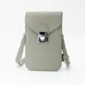Borsa a tracolla per cellulare in pelle PU con stampa coccodrillo grigia, variante elegante. - Touchscreen Stampato / Grigio Chiaro