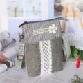 Stylish houndstooth crossbody phone bag with lace and floral decor for daily use. - Solid Green-5 Layers