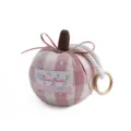 Pink plaid fabric pumpkin hanging ornament cute plush keychain bag charm home decor cute gift item - Apple / Pink Grid
