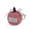Cute fabric pumpkin plush keychain, sweet garden design decorative pendant, soft toy accessory. - Apple / Pink