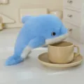 Cute blue dolphin plush toy soft stuffed ocean animal doll kids gift room decoration - Dolphin
