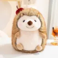 Cute hedgehog plush toy with red apple, soft stuffed animal doll for kids birthday gift! - 16cm / Brown Hedgehog