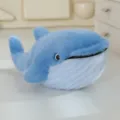 Plush whale toy, blue stuffed animal doll, cute marine life gift for kids and children. - Blue Whale