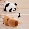 Χαριτωμένο panda που μετατρέπεται σε capybara λούτρινο, μαλακή κούκλα, δημιουργικό δώρο για παιδιά. - 24εκ