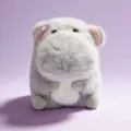 Cute fluffy gray hippo plush toy soft stuffed animal doll children gift room decor - Hippo