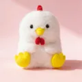 Cute White Rooster Plush Toy Stuffed Animal Doll Soft Fluffy Chick Toy for Kids Gift Home Decor - Chicken