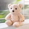 Dettaglio zaino orsetto di peluche carino, borsa scolastica animale morbida per bambini. - Zaino in Velluto Teddy Marrone