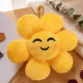 Ciondolo girasole in peluche giallo viso carino sorridente portachiavi decorazione - Ciondolo Girasole Giallo