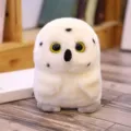 Cute white owl plush toy soft stuffed animal doll fluffy children gift home decor - Owl