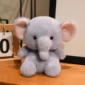 Simpatico elefante grigio peluche giocattolo animale di peluche bambola morbida regali bambini - Elefante Grigio
