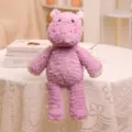Lindo juguete de hipopótamo de peluche morado, muñeca de animal de peluche suave para regalo de niños. - Hipopótamo
