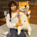 Χαριτωμένο μαξιλάρι βελούδινο Shiba Inu, εξαιρετικά μαλακό παιχνίδι σκύλου για ύπνο. - Dark Brown Dog / 60CM