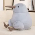 Cute soft gray kiwi bird plush toy stuffed animal doll fluffy companion gift pillow - 30cm / Gray