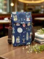 Owl print crossbody phone bag, waterproof laminated multi-layer fabric shoulder bag for women - Owl - Royal Blue