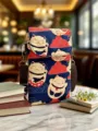 Laminated lucky cat print crossbody phone bag, waterproof multi-layer women's shoulder handbag. - Lucky Cat - Blue