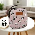 Handige waterdichte schattige cartoon panda bedrukte draagbare cosmetische opbergtas. - Panda Grijs