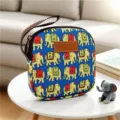 Waterdichte draagbare olifant print cosmetische tas schattige mini handtas opbergtas - Geluksolifant