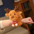 Cute reindeer plush slap bracelet detail, soft fabric, perfect children gift and accessory. - 25cm / Elk Slap Bracelet