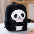 Zaino panda in peluche carino per bambini, morbida borsa scolastica animale regalo giocattolo. - Zaino Panda / Nero