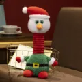 Peluche di Natale simpatico bambola di cartone animato decorazione regalo rosso verde toy - Pupazzo di neve / 35 cm