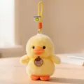 Cute yellow duck plush toy keychain, soft stuffed animal bag pendant for gifts and decoration. - Yellow Duck