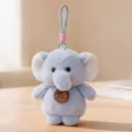 Blue elephant plush toy bag pendant, cute stuffed animal keychain for wonderful gifts. - Elephant