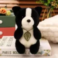 Cute black and white border collie plush toy cute puppy stuffed animal doll for kids gift - Border Collie