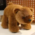 Realistic brown bear plush toy soft stuffed animal cute zoo doll for children gift decor - Brown Bear / 20cm