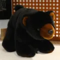 Black bear plush toy cute stuffed animal doll black and brown variant style soft kids gift - Black Bear / 20cm