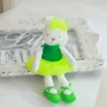 Cute rabbit plush toy with green ballet dress and bow, soft stuffed doll for girls decor. - 40CM / Green
