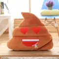 Αστείο emoji κακάς βελούδινο μαξιλάρι μαλακό παιχνίδι πρωτότυπο δώρο για το σπίτι - 25x28cm / Μάτια καρδιά