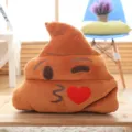 Funny plush poop emoji pillow cute stuffed cartoon soft cushion novelty toy home decor gift - Kissing Figure