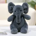Lindo elefante de peluche juguete suave animal de peluche muñeca para decoración de habitación - Elefante Gris