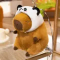 Cute Capybara Plush Toy with Panda Hat Stuffed Animal Soft Doll Gift Variant Style - Panda Capybara Backpack