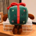 Grünes Weihnachtsgeschenk Box Plüschtier Feiertag süße ausgestopfte Puppe Deko Anhänger - 15cm Anhänger / Weihnachtsgeschenkbox
